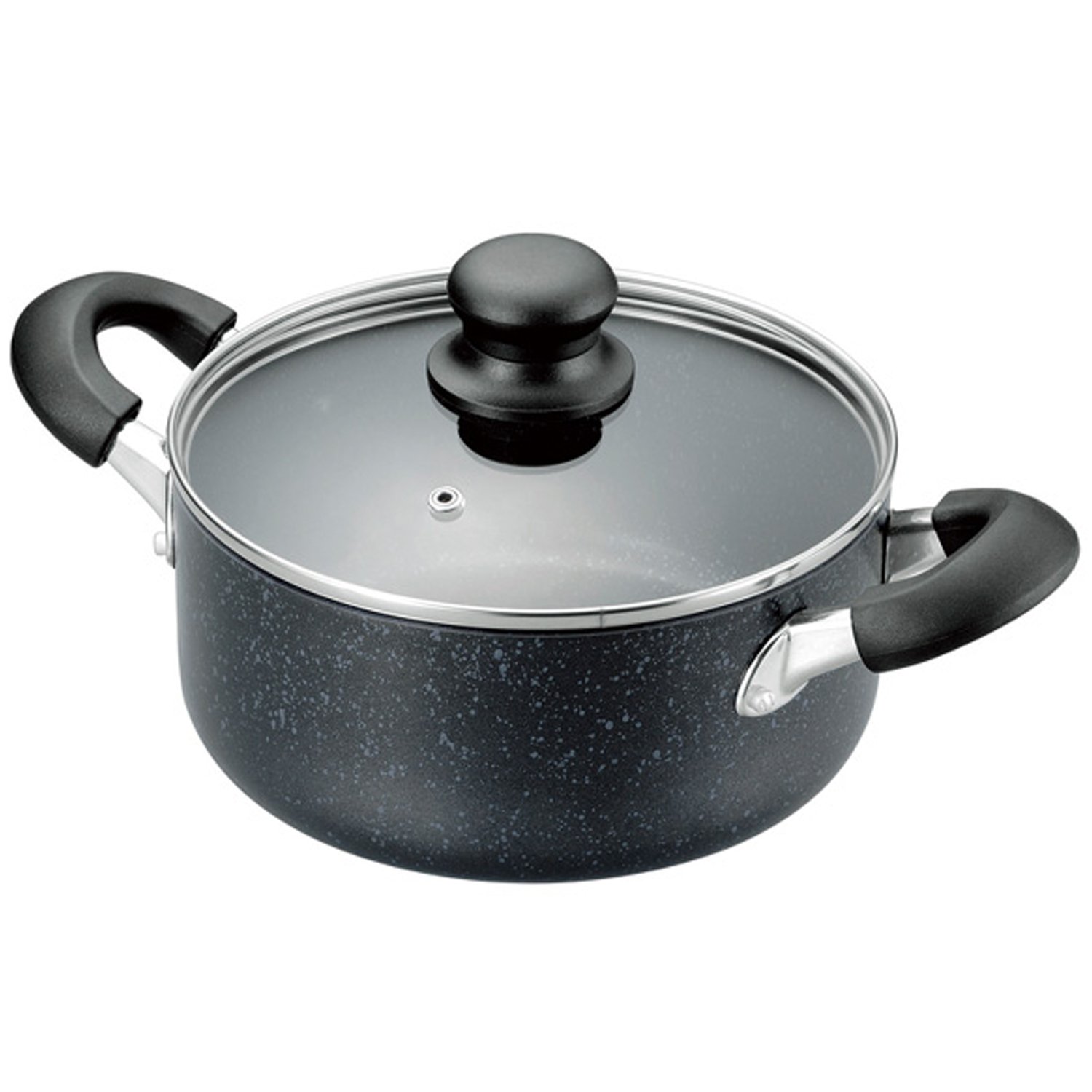 hello show 双手锅 大理石设计 黑色 20cm sm-18